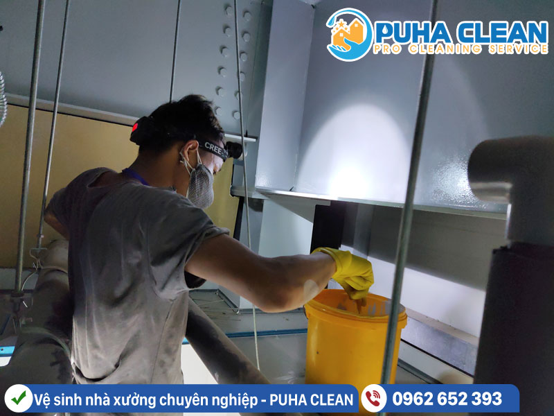 Vệ sinh nấm mốc khung thép nhà máy